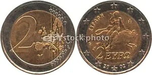 ギリシャ 2- ユーロ 2002 アテネ コイン - Km# 188