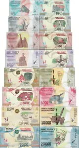 �}�_�K�X�J�� 2017 - 8 �Z�b�g 100+200+500+1000+2000+5000+10000+20000 ariary UNC