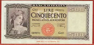 C^As 20.3.1947 500  (sbN#80a) XF