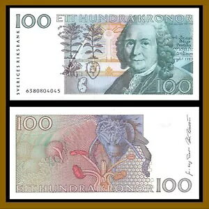 �X�E�F�[�f�� 100 �N���[�i�A1986-1988 (1986) P-57b �J�[�� �����l �r�[ �t�����[���� Unc