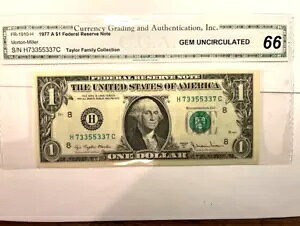 1977-A 1 ドル連邦準備銀行レーダー紙幣/CU #11128