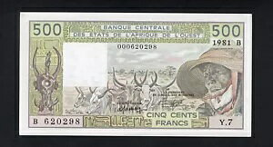 ���A�t���J���� 500 �t���� 1981 �x�j�� �s�b�N # 206Bb UNC �ȉ��B