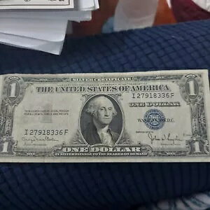 ヴィンテージ US シルバー証明書 ブルー シール 1 ドル紙幣 $1.00 シリーズ 1935D
