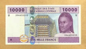 C.A.S /R[h U CAMEROUN-10000 FRS-2002-SCARCE SIGN.-S/N 394433233-PICK 210UcAUNC