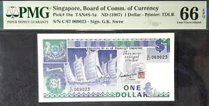 PMG GEM 66 EPQ 1987 VK|[ $1 h S/N C/67 069023(+ 1 )#21435