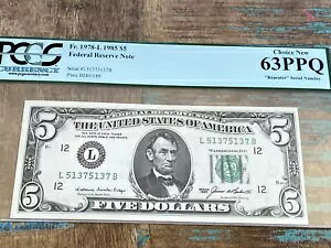$5 1985 1978-L LB L-B ubN TtVXR FRN PCGS 63PPQ - s[^[ VA 5137