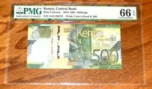 PjA 500 VO 2019 AA vtBbNX PjAʉ GEM UNC  PMG 66 EPQ