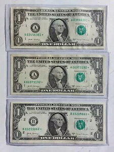 さまざまな印刷施設からの $1 STAR Notes 2017A 20 ロット