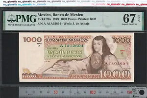 1978 ���L�V�R 1000 �y�\�APMG 67 EPQ Superb Gem UNC�A�s�b�N# 70a