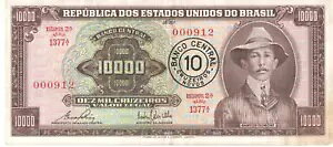 uW  10 Cruzeiros Novos 1967 - C128 -VA 1377 N000912