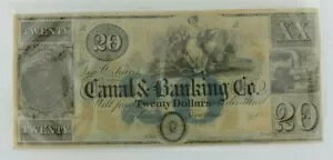 $20 New Orleans Canal & Banking Co Note Grade AU ڍ