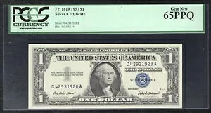 FRB 1619 1957 $1 Vo[ؖ PCGS Ζ-65PPQ