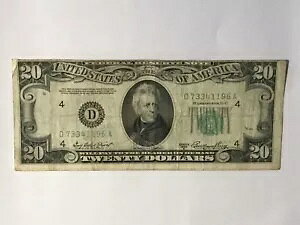 1950A 20 ドル 20 ドル連邦準備銀行紙幣 - クリーブランド D73341196A