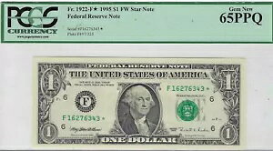 $1 X^[m[g Ag^ 6 F 1995 PCGS 65 WF Vt@V[ S/N 16276343 + Mtg! USR4