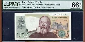 1983 C^A BANCA D'ITALIA 2000  PMG 66 EPQ WF 