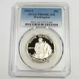 1982 S PCGS PR69 DCAM - �W���[�W ���V���g�� 90% �V���o�[ �n�[�t�_���[ 50c �R�C�� 50529A