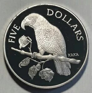 �j���[�W�[�����h 5 �h�� 1996 - �J�J�� (Nestor meridionalis) - �v���[�t .925 �V���o�[