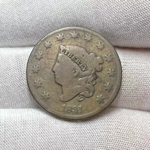 1831 Med Letter Coronet Head Lg Cent 󂯎RCʐ^Q #3423