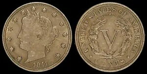 1911 リバティ V ニック ニッケル US タイプ コイン フィラデルフィア ベター デイト