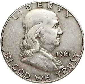 1961 D US �x���W���~�� �t�����N���� ���B���e�[�W �V���o�[ �n�[�t�_���[ �R�C�� LIBERTY BELL # 0112