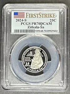 2024-S v[t Zitkala-Sa NH[^[ PCGS PR-70 DCAMA3 _w $5 It!!!