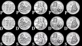 2024 P、D、S アメリカン レディース 'BU' (15 コイン) クォーター コンプリート セット 米国造幣局