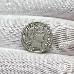 1913 Barber Dime EF �̃R�C���͎ʐ^�ɂ���܂��B�������������������B