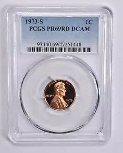 PR69 DCAM RD 1973-S �����J�[���L�O�� �Z���g 1c PCGS �u���[ Lbl
