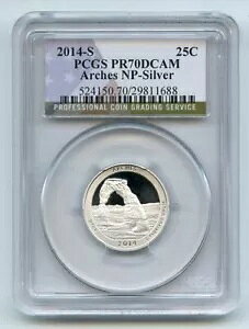 2014 S 25C �V���o�[ �A�[�`�Y �N�H�[�^�[ PCGS PR70DCAM