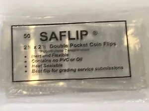 Saflip �_�u���|�P�b�g�R�C���t���b�v�X���[�u���� 50 ���p�b�N 2.5 x 2.5