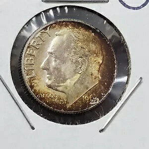 1964 D ���[�Y�x���g �V���o�[ �_�C�� �R�C�� �g�[�j���O �g�i�[ PQ �A���o�[ �`���C�X BU UNC