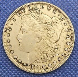 1880 モーガン シルバー 1 ドル $1 美しい米国コイン #6388