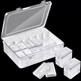 100個 シルバーバーケース 1オンス 透明アクリル収納容器 シルバーバーボックス