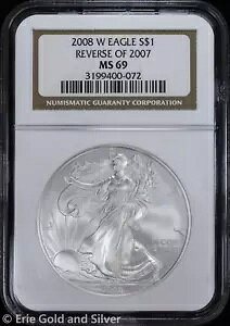 2008-W $1 ���o���A�����J�� �V���o�[ �C�[�O�� NGC MS 69 | 2007 �N�����Ŕ񗬒� U