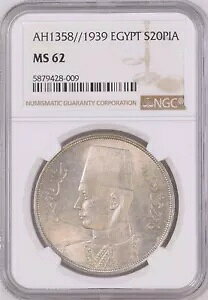 �G�W�v�g�A20 �s�A�X�g�� �L���O �t�@���[�N 1939 - NGC MS 62 (XL)�A���A