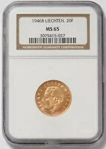 1946 B �S�[���h ���q�e���V���^�C�� 20 �t�����P�� �R�C�� NGC ������ 65