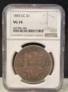 1893-CC ���[�K�� �V���o�[ �_���[ $1 NGC VG10 �i�C�X �I���W�i�� �L�[ �f�[�g �J�[�\�� �V�e�B