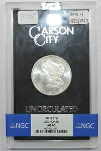 1883 CC ���[�K�� �h�� GSA �z�[�h�F�� NGC MS65 ���� COA �t�� - �f�G�ł�!