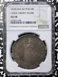 1828-} JM y[ 8 AX NGC AU58 bgԍ G7530 ^!