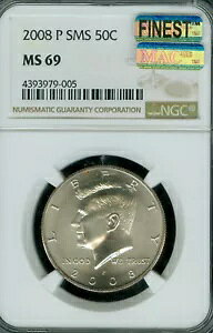 2008 P KENNEDY HALF NGC MS69 SMS PQ MAC ōO[h & X|bgX |bv 10 AB