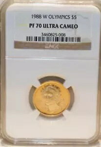 1988 W US $5 S[hLORC NGC PF70 UC IsbN