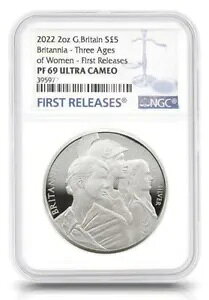 2022 G.Britain S?5 �u���^�j�A Three Ages of Women 2�I���X ���񃊃��[�X PF 69 UC NGC