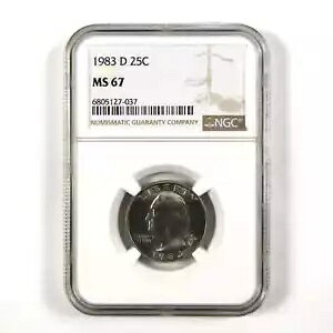 1983 D Vg NH[^[ MS 67 NGC Nbh 25c  SKU:I9575