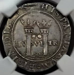 1548-56 ���L�V�R Cob 2 Reales NGC XF45 Choice �I���W�i�� Charles & Joanna *H485