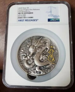 2020 NGC MS 70 #16 NIUE 2oz Vo[ 11.5 oC^uAZURE DRAGONv[X