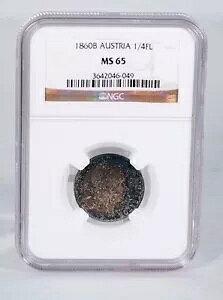 1860B �I�[�X�g���A 1/4F NGC MS-65 �ɏ㒲�F