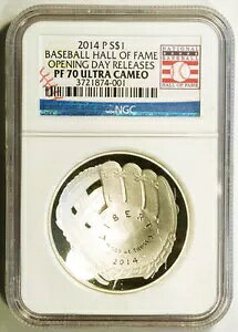 2014-P $1 �V���o�[�싅�a�� NGC PF70 �E���g�� �J���I ���������[�X