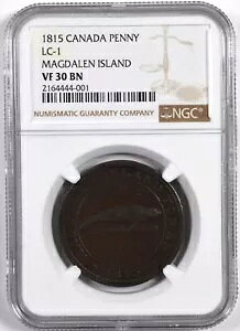 1815�N �J�i�_ �}�O�_������ �y�j�[ LC-1 NGC VF 30 BN