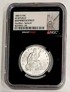 ボルトボックス シリーズ 8- 1860-O シーテッド リバティ 50c SS リパブリック NGCX 難破船エフェクト