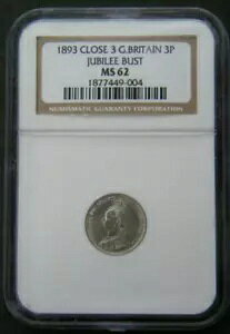 1893 �r�N�g���A�����W���r���[ �w�b�h �V���o�[ �X���[�y���X 3D �N���[�Y�h 3 NGC MS62